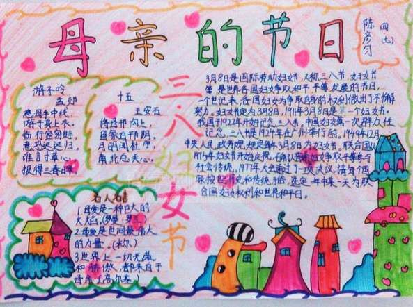 ”三八”婦女節(jié)小學生手抄報